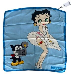 Moschino Betty Boop Silk Scarf – NWT – Rare Collectible